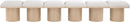 Pavilion - 6 Piece Modular Bench With Natural Base