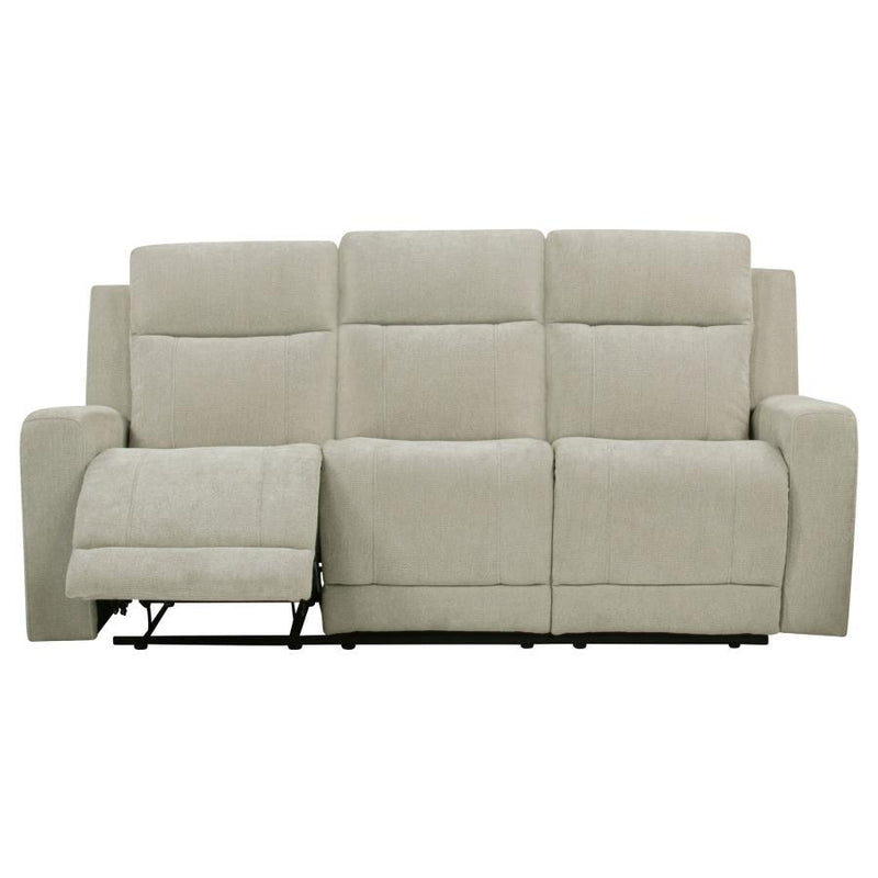 Kennett - Chenille Upholstered Power Reclining Sofa - Ivory