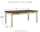 Bolanburg - Rectangular Dining Room Table - Beige