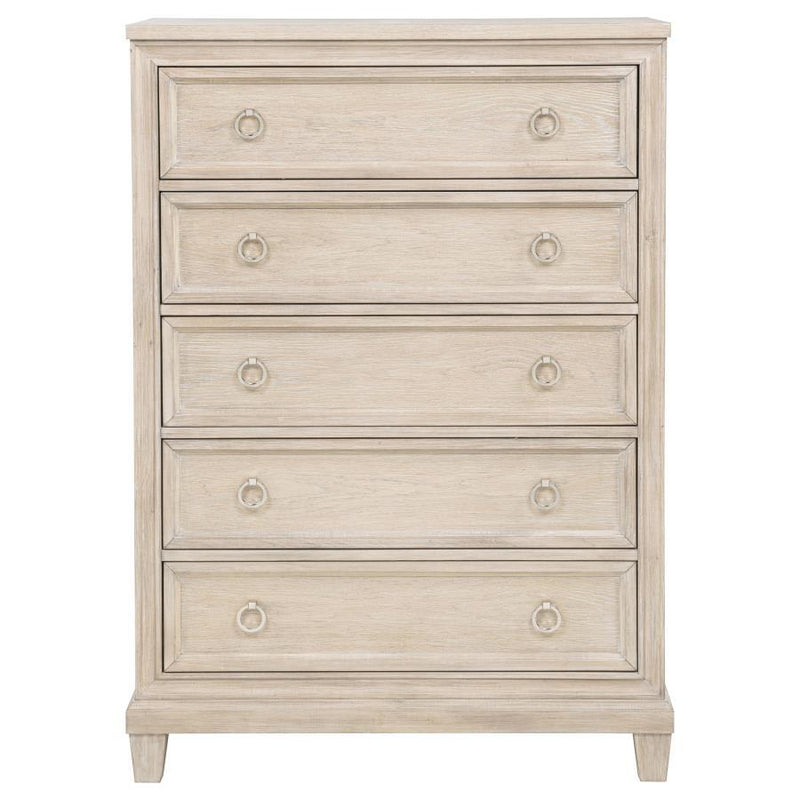 Pembroke - 5-Drawer Chest Of Drawers - Washed Oak