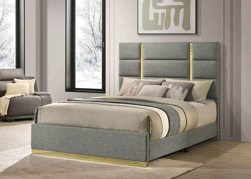 Ines - Fabric Upholstered Panel Bed