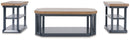 Landocken - Occasional Table Set (Set of 3) - Brown / Blue