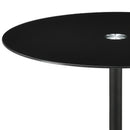 Ganso - Round Metal Coffee Table With Tempered Glass Top