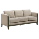 Islington - Fabric Upholstered Panel Arm Sofa - Taupe