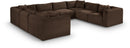 Shaggy - 8 Piece Modular U-Shaped Sectional