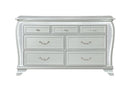Aria - 5 Piece King Bedroom Set (Bed, Dresser & Mirror, Nightstand, Chest) - Silver
