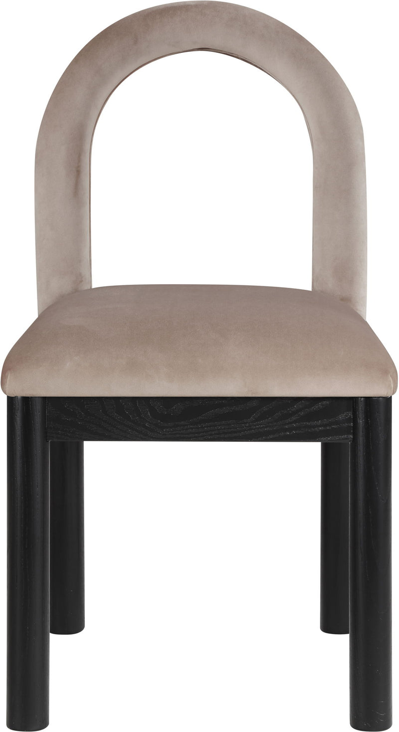 Conrad - Velvet Dining Chair With Black Legs