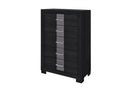 Optimus - 5 Piece Full Bedroom Set - Black