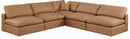 Comfy - 5 Piece Faux Leather Modular Corner Armless Sectional