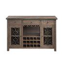 Raphaela - Server With Cup Holder & Wine Rack - Weathered Cherry