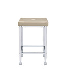 Raine - Counter Height Stool (Set of 2) - Beige Velvet & Chrome
