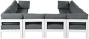 Nizuc - Outdoor Patio 10 Piece Modular Sectional With White Frame