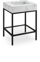 Marmo - Engineered Marble Bathroom Vanity With Black Base