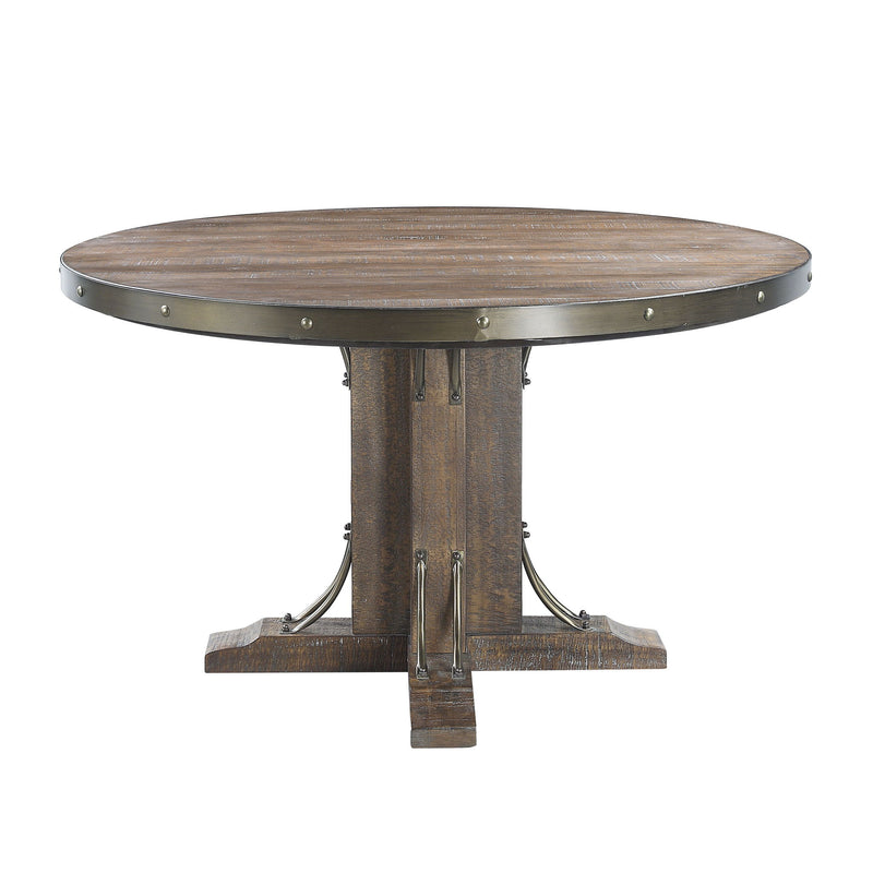 Raphaela - Round Dining Table - Weathered Cherry