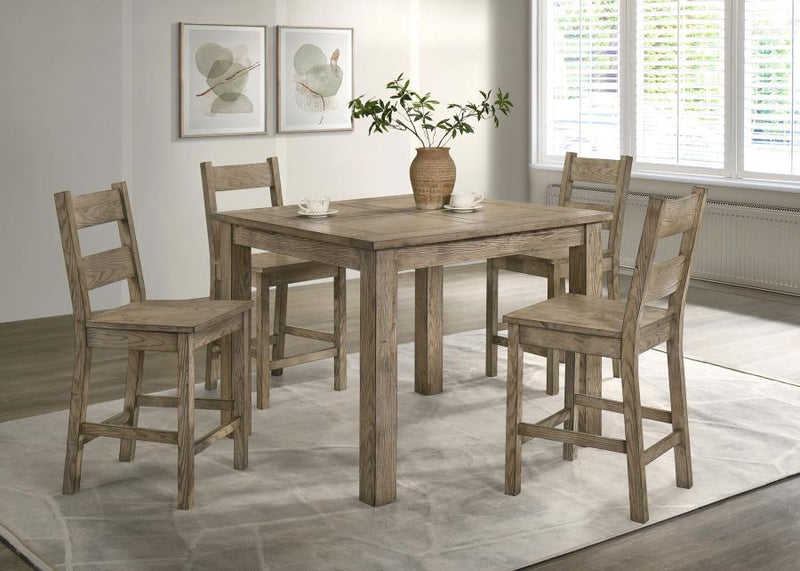 Cardova - 5 Piece Counter Height Dining Table Set - Vineyard Oak