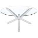 Kenzie - Round Tempered Glass Top Table
