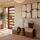 Sable - Velvet Performance Fabric Upholstered Bench