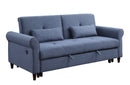 Nichelle - Sofa With Sleeper - Blue Fabric