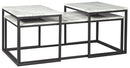 Donnesta - Occasional Table Set (Set of 3) - Gray / Black