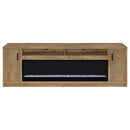 Eddy - 79" 2-Door TV Stand Fireplace Media Console - Mango