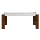 Hettie - Dining Table With Engineeed Stone Top - Engineered Stone Top & Brown