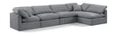 Indulge - Velvet 5 Piece Modular Sectional