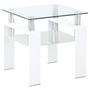 Dyer - 1-Shelf Rectangular Glass Top Table
