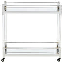 Chaseton - Bar Cart - Clear / Silver Finish