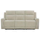 Kennett - Chenille Upholstered Power Reclining Sofa - Ivory