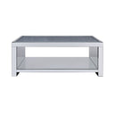 Noralie - Coffee Table - Clear Glass, Mirrored & Faux Diamonds