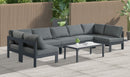 Nizuc - Outdoor Patio 7 Piece Modular Sectional With Gray Frame