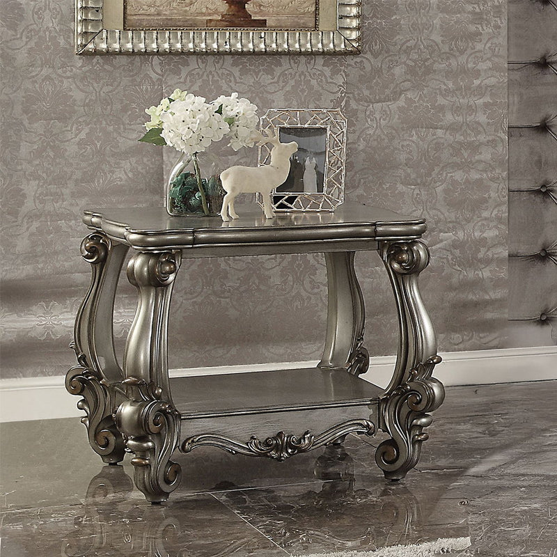 Versailles - End Table - Antique Platinum