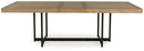 Tomtyn - Rectangular Dining Room Extension Table - Light Brown