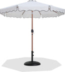 Amalfi - Patio Umbrella - Black Base / Light Brown Pole