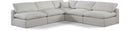 Comfy - 5 Piece Linen Modular Corner Armless Sectional