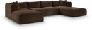 Shaggy - 6 Piece Modular Sectional With 2 Ottomans