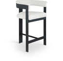 Romeo - Boucle Counter Stool With Black Base (Set of 2)
