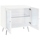 Nieta - 2 Door Engineered Wood Accent Cabinet - White High Gloss