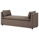 Robin - Upholstered Accent Bench With Armrests - Brown