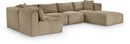 Shaggy - Fabric 6 Piece Modular U-Shaped Sectional