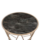Cicatrix - Coffee Table - Engineering Stone Glass Top & Champagne