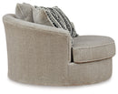 Calnita - Oversized Swivel Accent Chair - Sisal