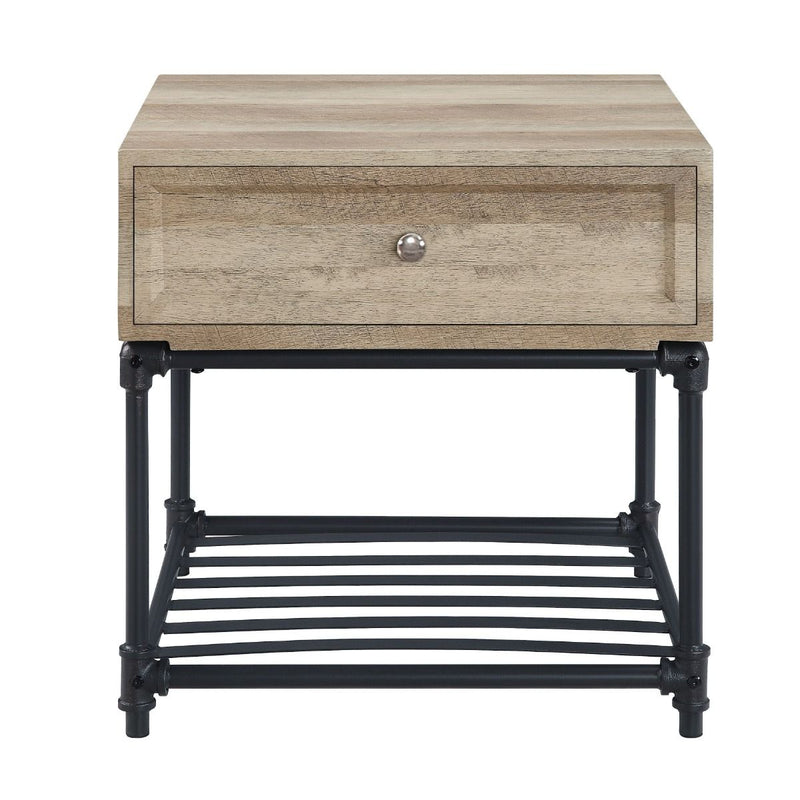 Brantley II - End Table - Oak & Sandy Black