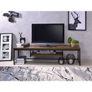 Bob - TV Stand - Weathered Oak & Black Metal