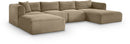 Shaggy - Fabric 5 Piece Modular Sectional With Chaise And Ottoman