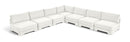 Hammond - Velvet Performance Fabric Upholstered 7 Piece Armless Sectional