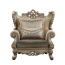 Ranita - Chair With 2 Pillows - Fabric & Champagne