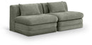 Stellar - 2 Piece 76" Upholstered Modular Armless Loveseat
