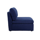 Crosby - Modular Armless Chair - Blue Fabric