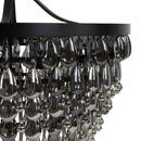 Renata - Glass Round Chandelier - Black